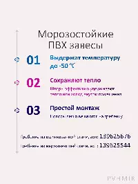 ПВХ завеса рулон прозрачная морозостойкая 2x200 (10м)